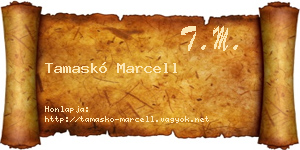 Tamaskó Marcell névjegykártya