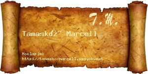 Tamaskó Marcell névjegykártya